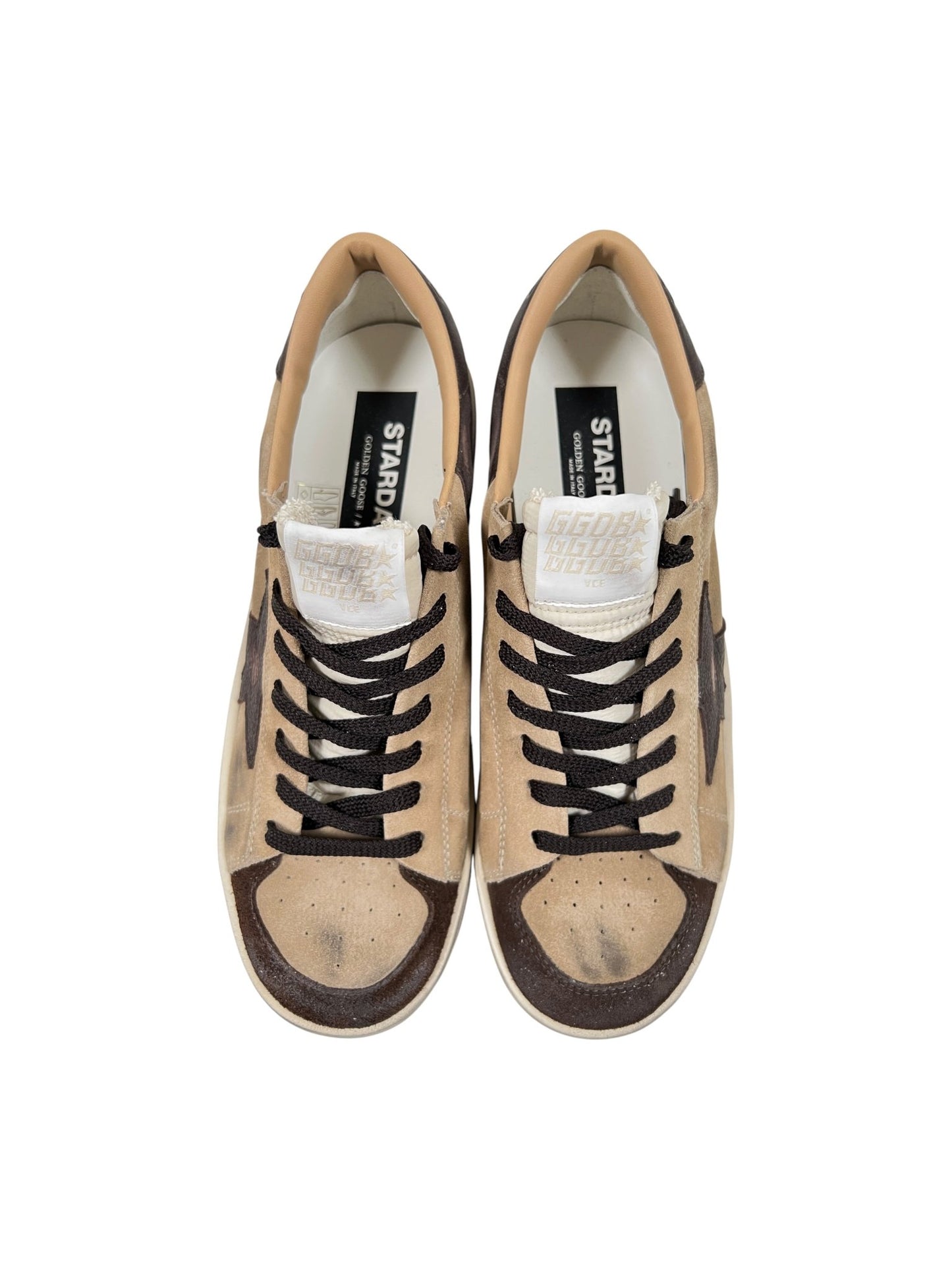 Probus Golden Goose GMF00128 Stardan Suede Beige/Brown Golden Goose GMF00128 Stardan Suede Beige/Brown BROWN