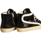 Golden Goose GMF00211 Slide Penstar Suede Black/Silver-White