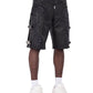 Guapi All Black Cross Buckle Shorts