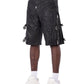 Guapi All Black Cross Buckle Shorts
