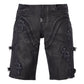 Guapi All Black Cross Buckle Shorts