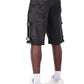 Guapi All Black Cross Buckle Shorts