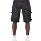 Guapi All Black Cross Buckle Shorts