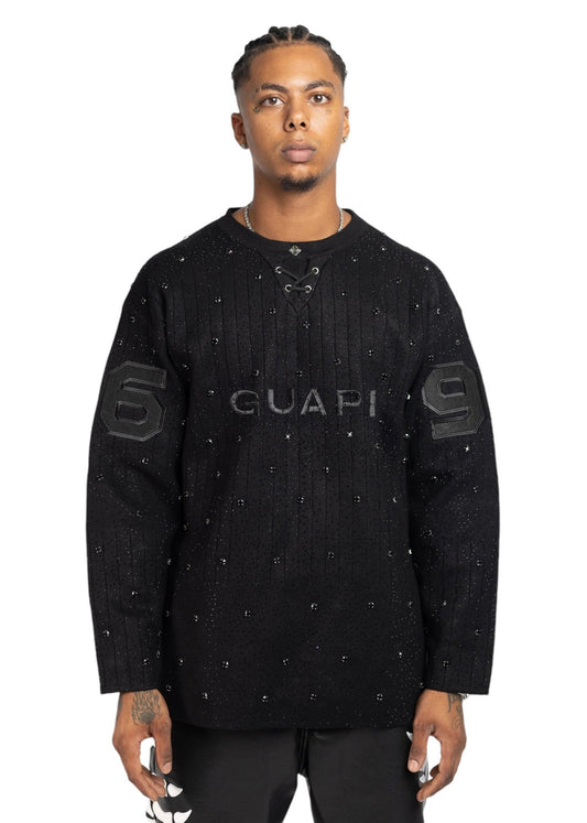 Guapi All Black Knit Hockey Jersey