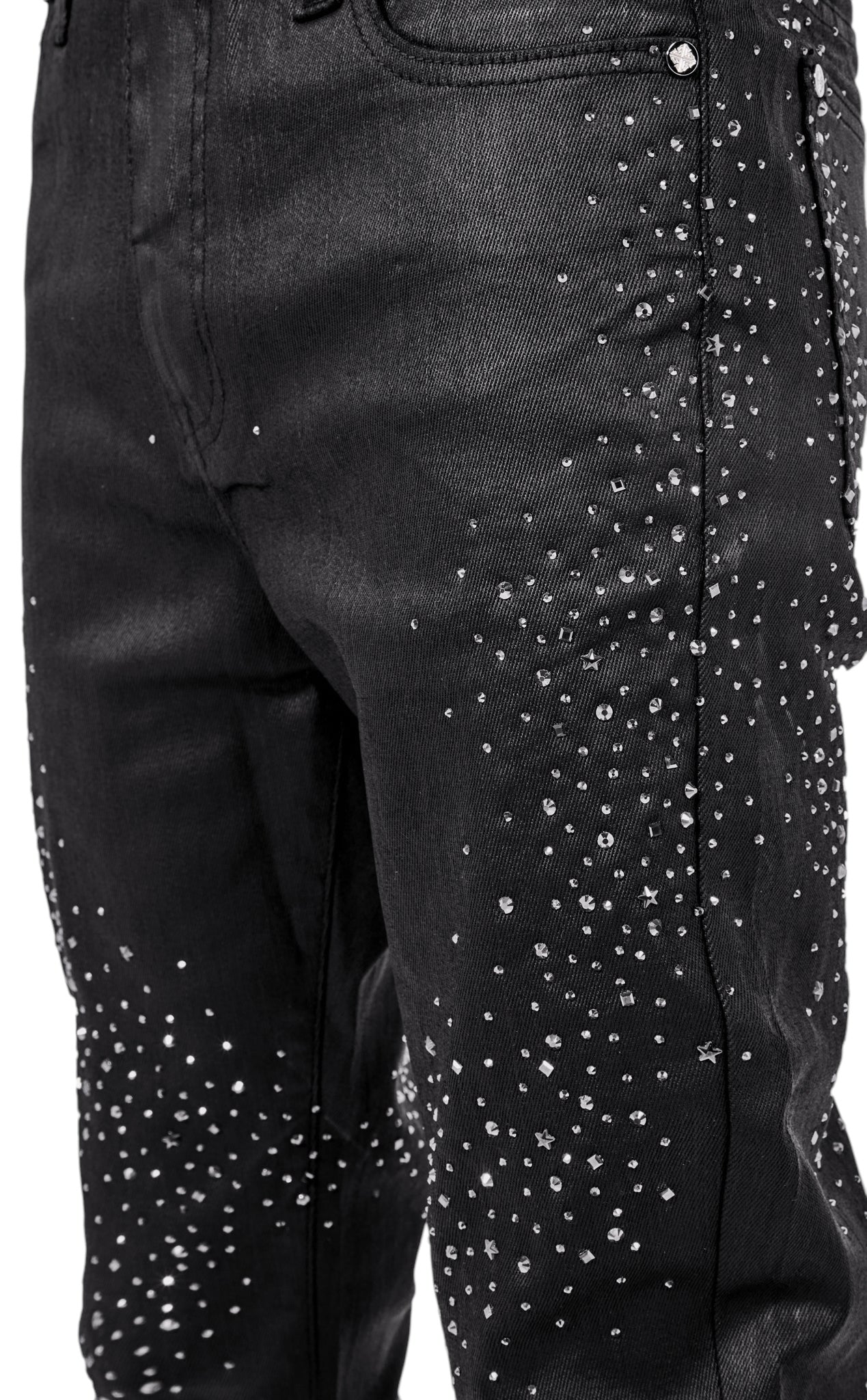 Guapi All Black Starry Sky Waxed Denim