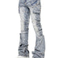 Guapi Aqua Blue Coffin Arc Embellished Denim