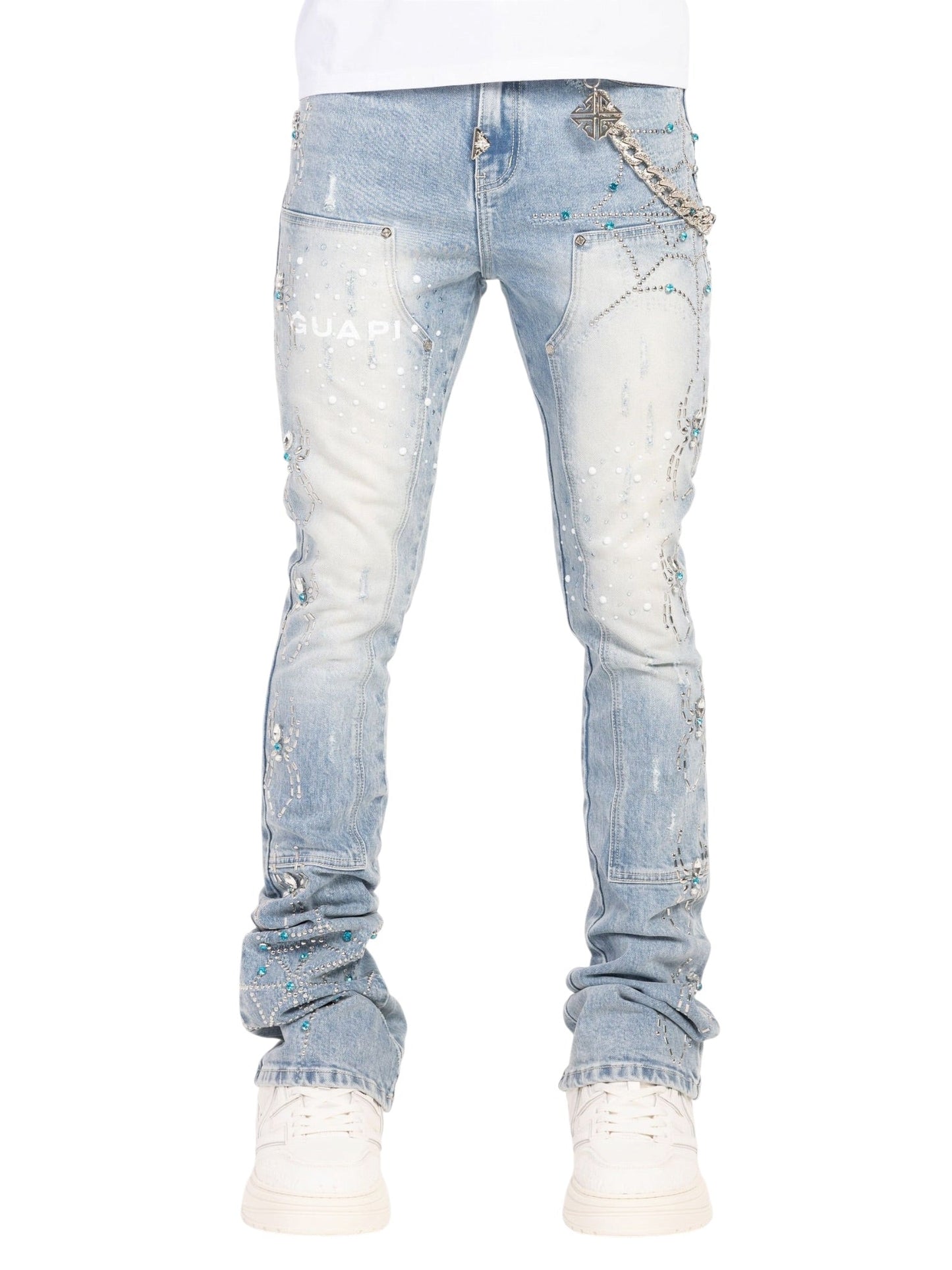 Guapi Aqua Blue Spider Denim