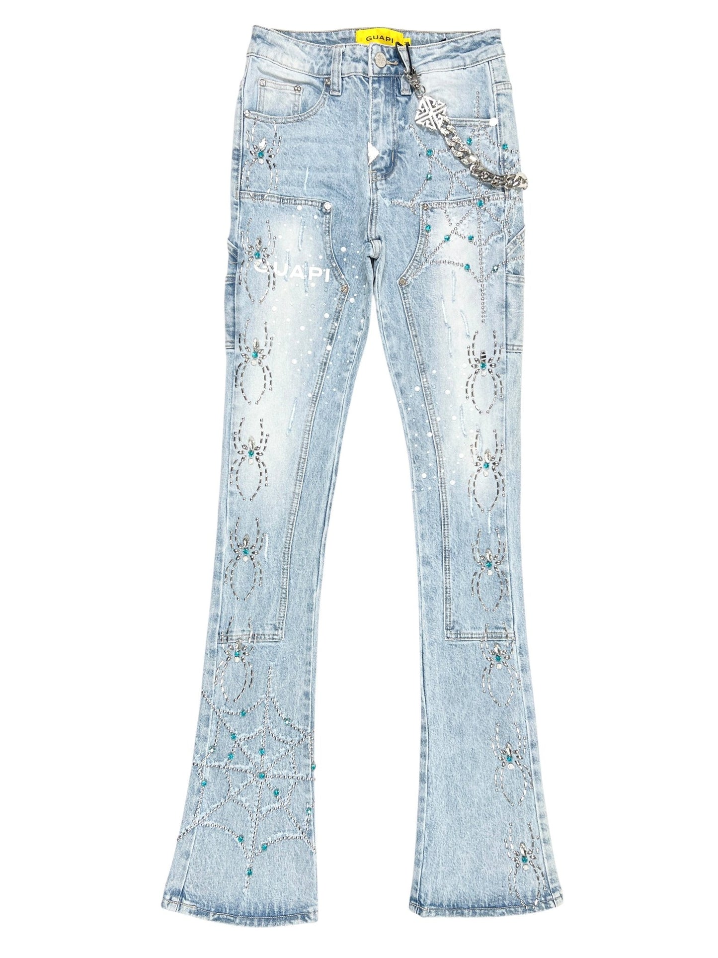 Guapi Aqua Blue Spider Denim