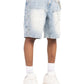 Guapi Aqua Blue Spider Denim Shorts