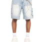 Guapi Aqua Blue Spider Denim Shorts