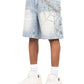 Guapi Aqua Blue Spider Denim Shorts