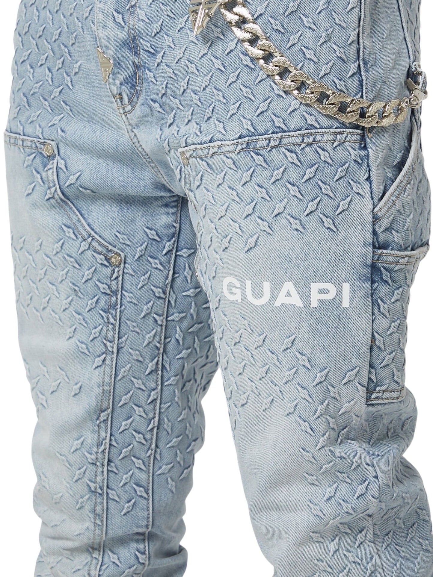 Guapi Aqua Blue Steel Plate Carpenter Denim