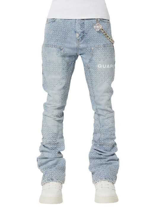 Guapi Aqua Blue Steel Plate Carpenter Denim