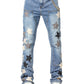 Guapi Aqua Blue Vintage Stars Denim