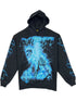 The Guapi Black Revived Hoodie V2 by GUAPI features bold streetwear style with a blue lightning and skeletal graphic on the front plus electric-themed sleeve designs—signature elements inspired by the brand.