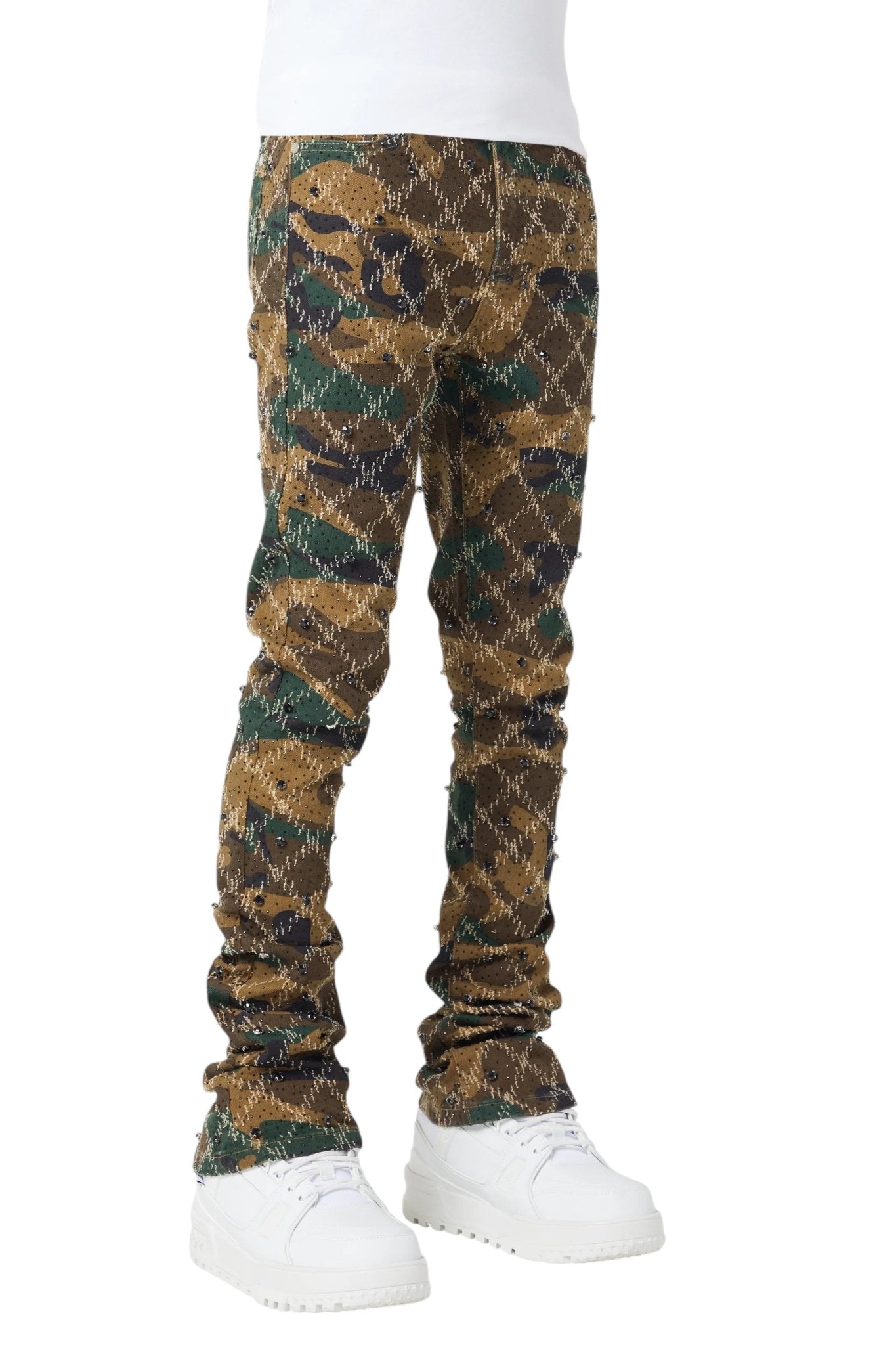 Guapi Camo Embellished Denim Pant