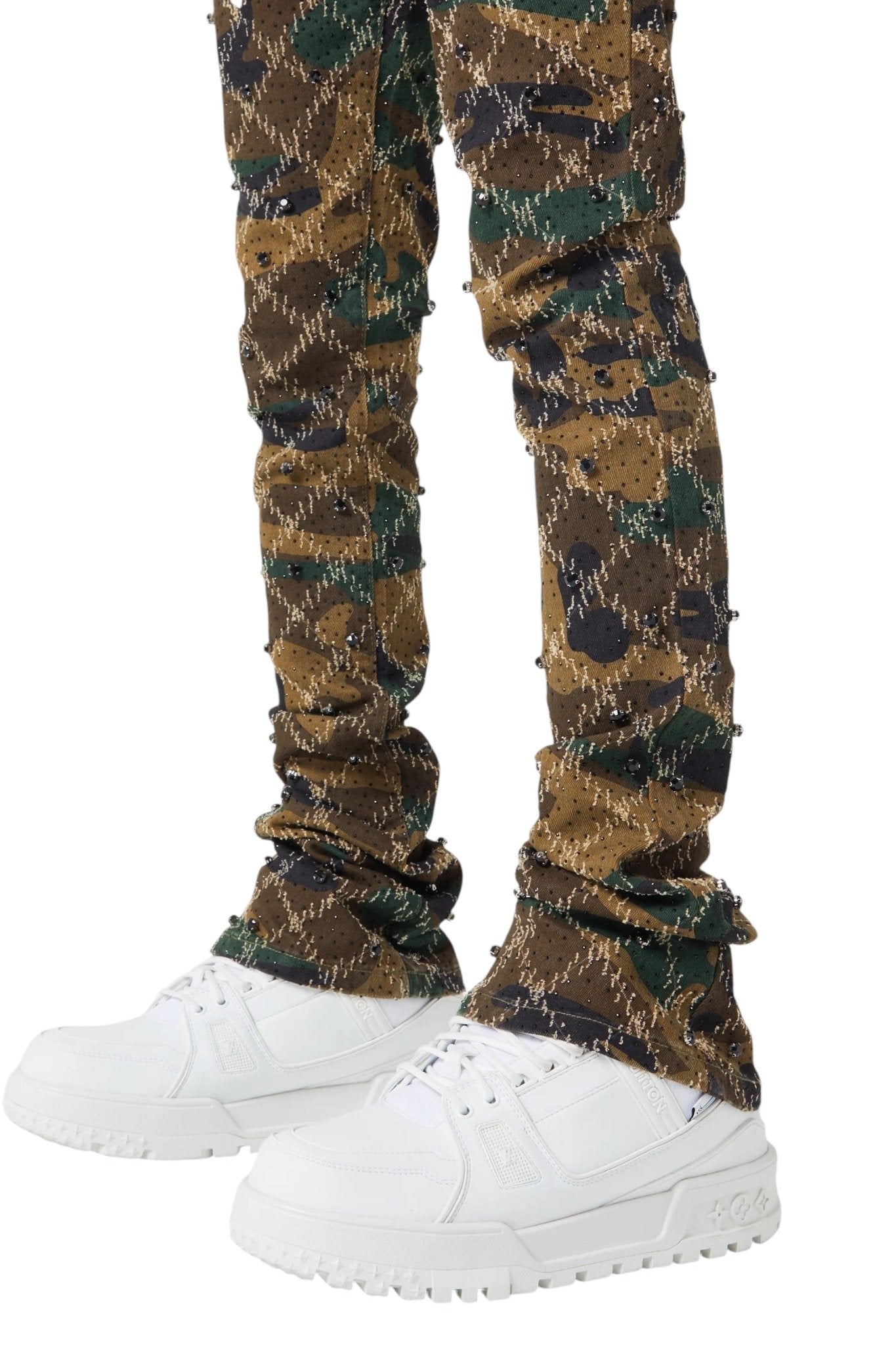 Guapi Camo Embellished Denim Pant