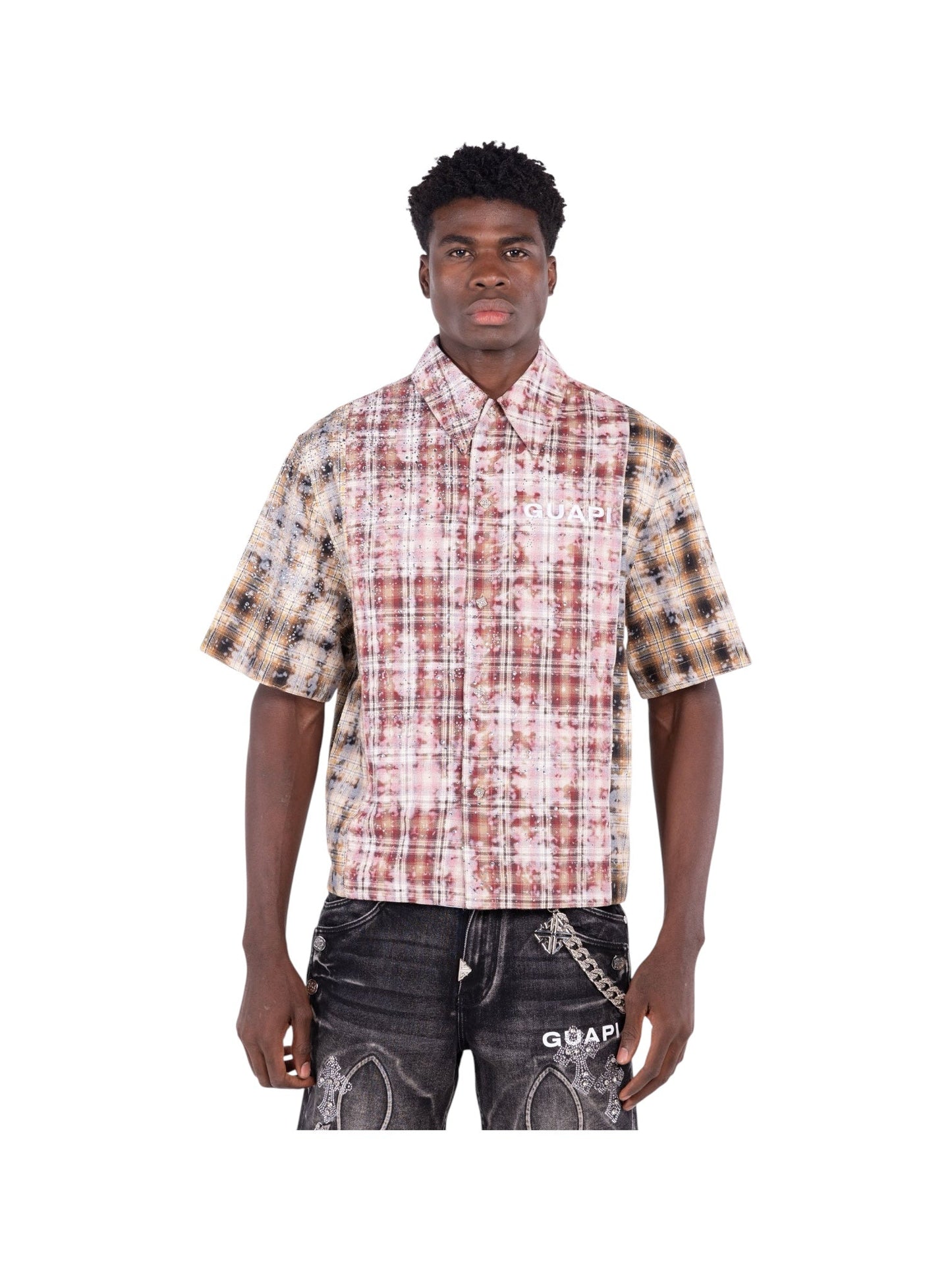 Guapi Eclipse Plaid Shirt Red