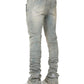 Guapi Faded Cross Denim Jeans Grey