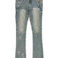 Guapi Faded Cross Denim Jeans Grey