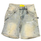 Guapi Faded Cross Denim Shorts