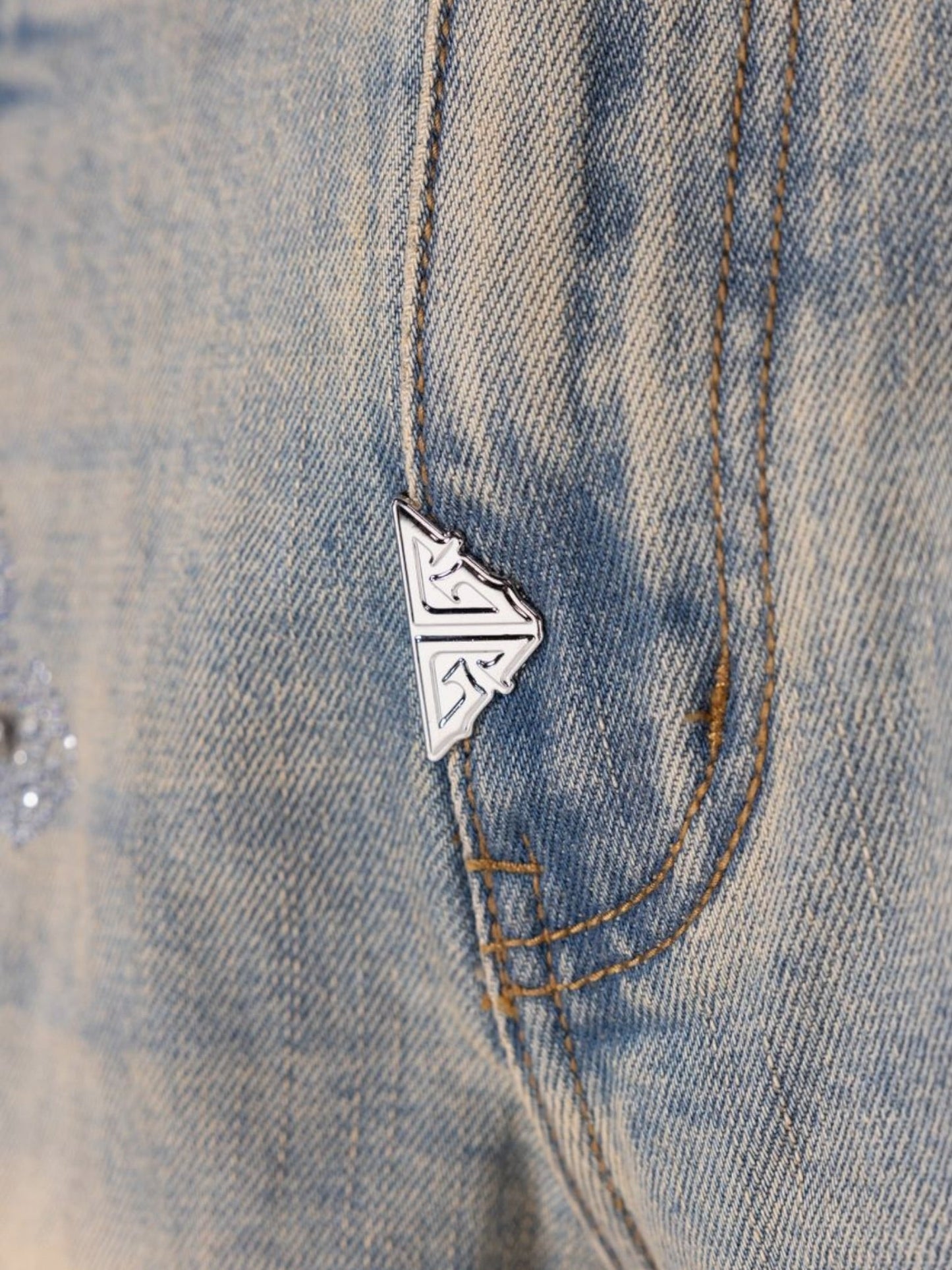 Guapi Faded Cross Denim Shorts