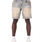 Guapi Faded Cross Denim Shorts