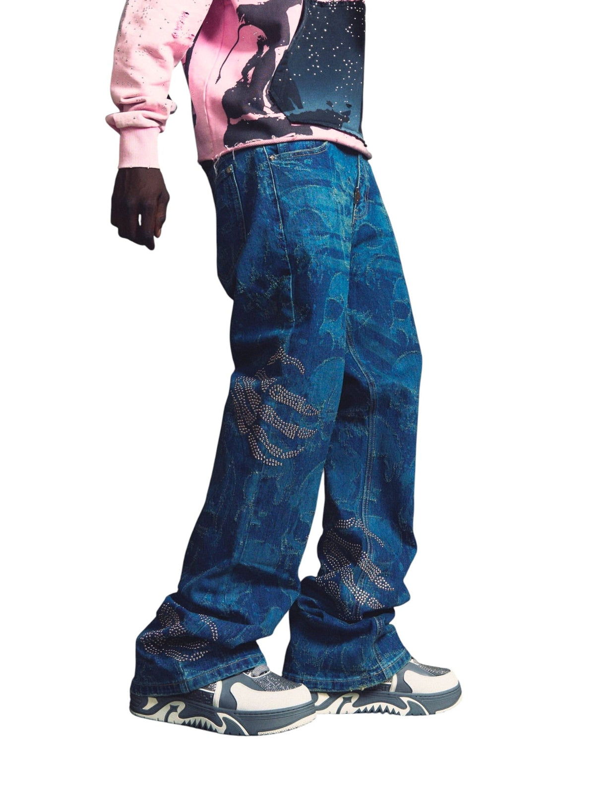 Probus GUAPI Hell Dragger Laser Denim Pant GUAPI Hell Dragger Laser Denim Pant BLUE