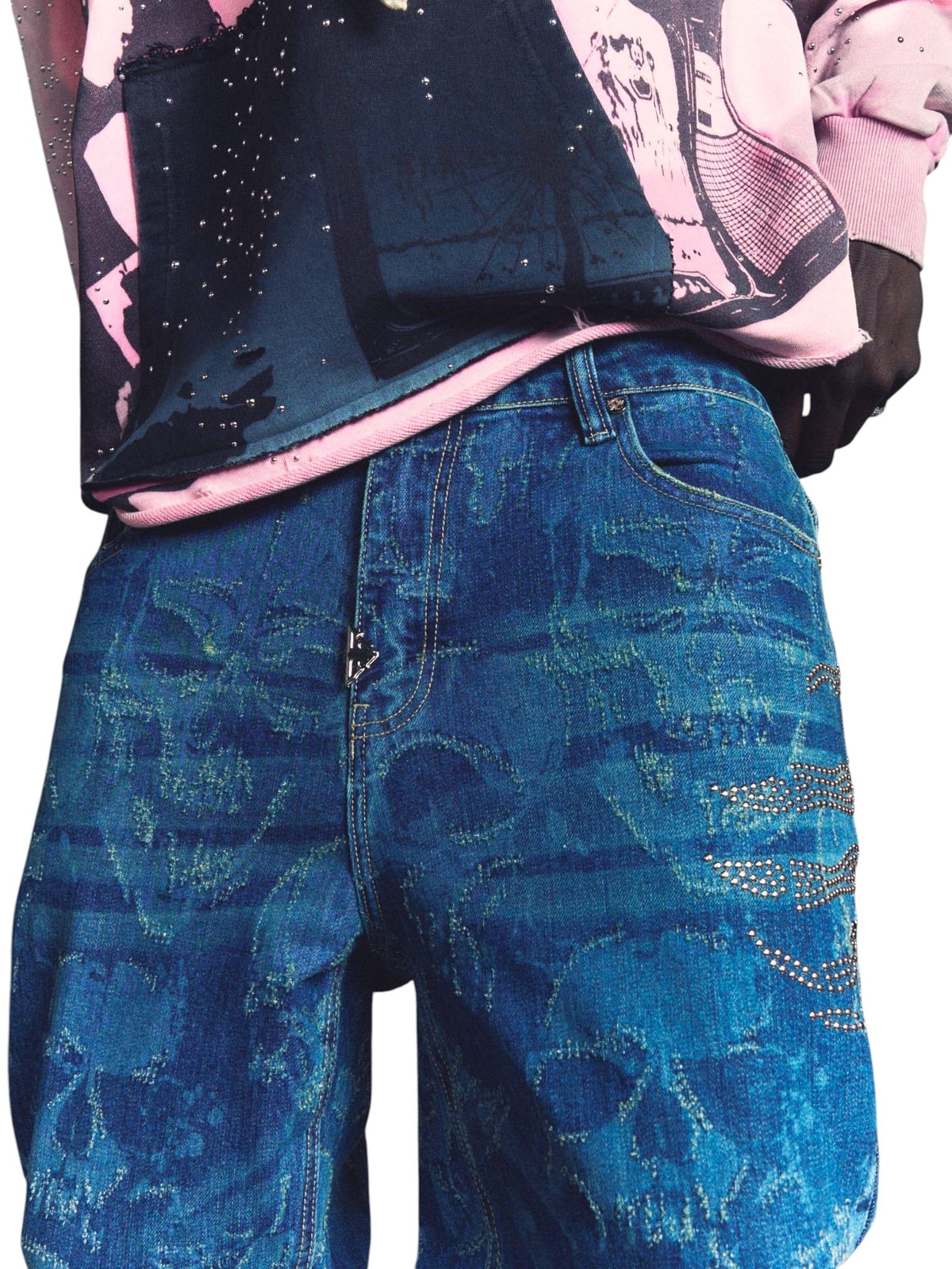 Probus GUAPI Hell Dragger Laser Denim Pant GUAPI Hell Dragger Laser Denim Pant BLUE