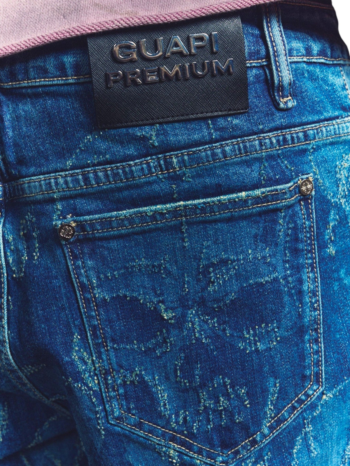 Probus GUAPI Hell Dragger Laser Denim Pant GUAPI Hell Dragger Laser Denim Pant BLUE