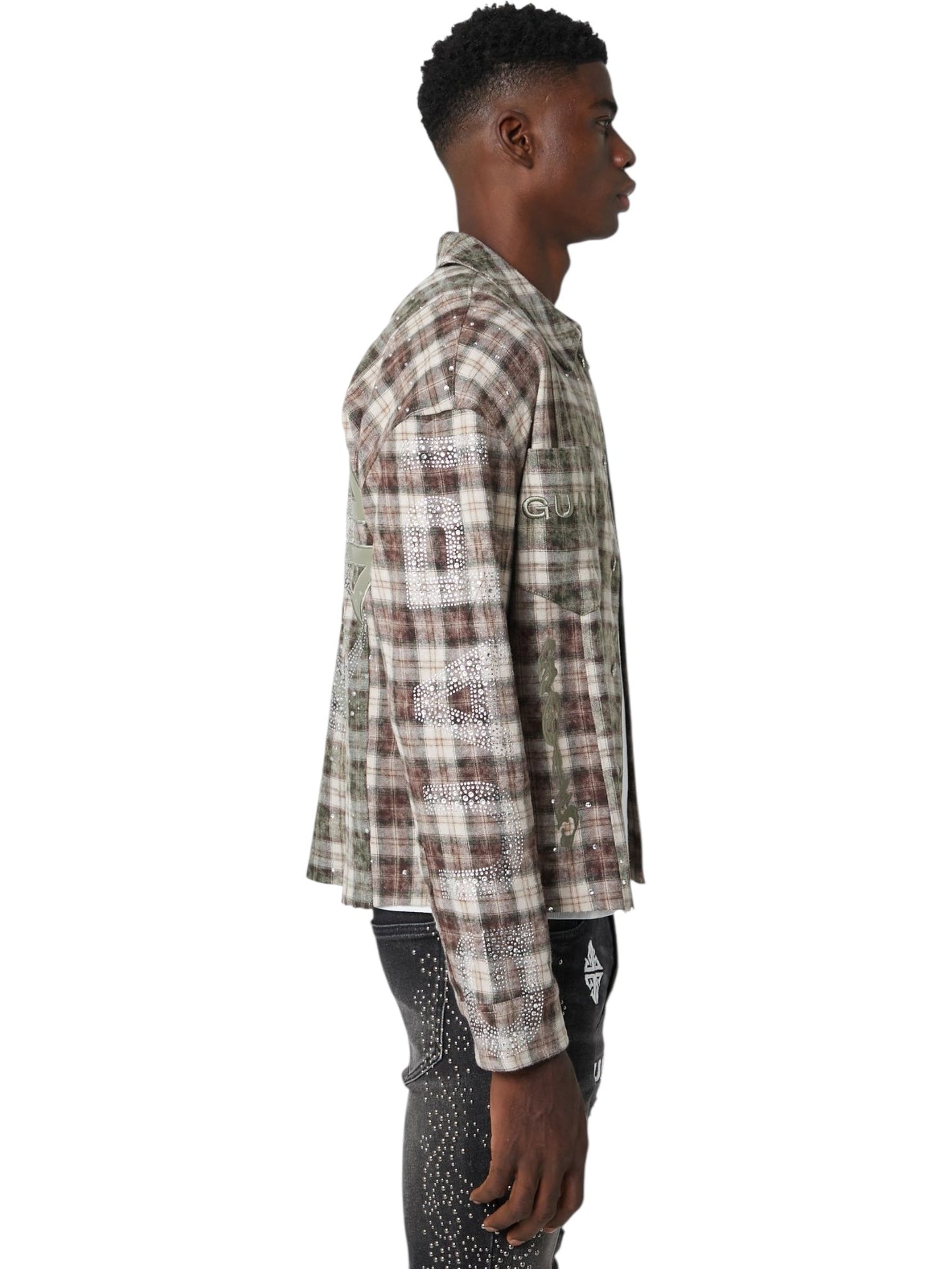 Guapi Mocha Crescent Flannel Green