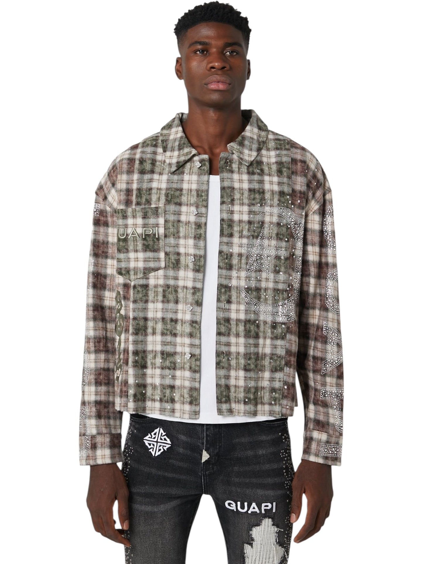 Guapi Mocha Crescent Flannel Green