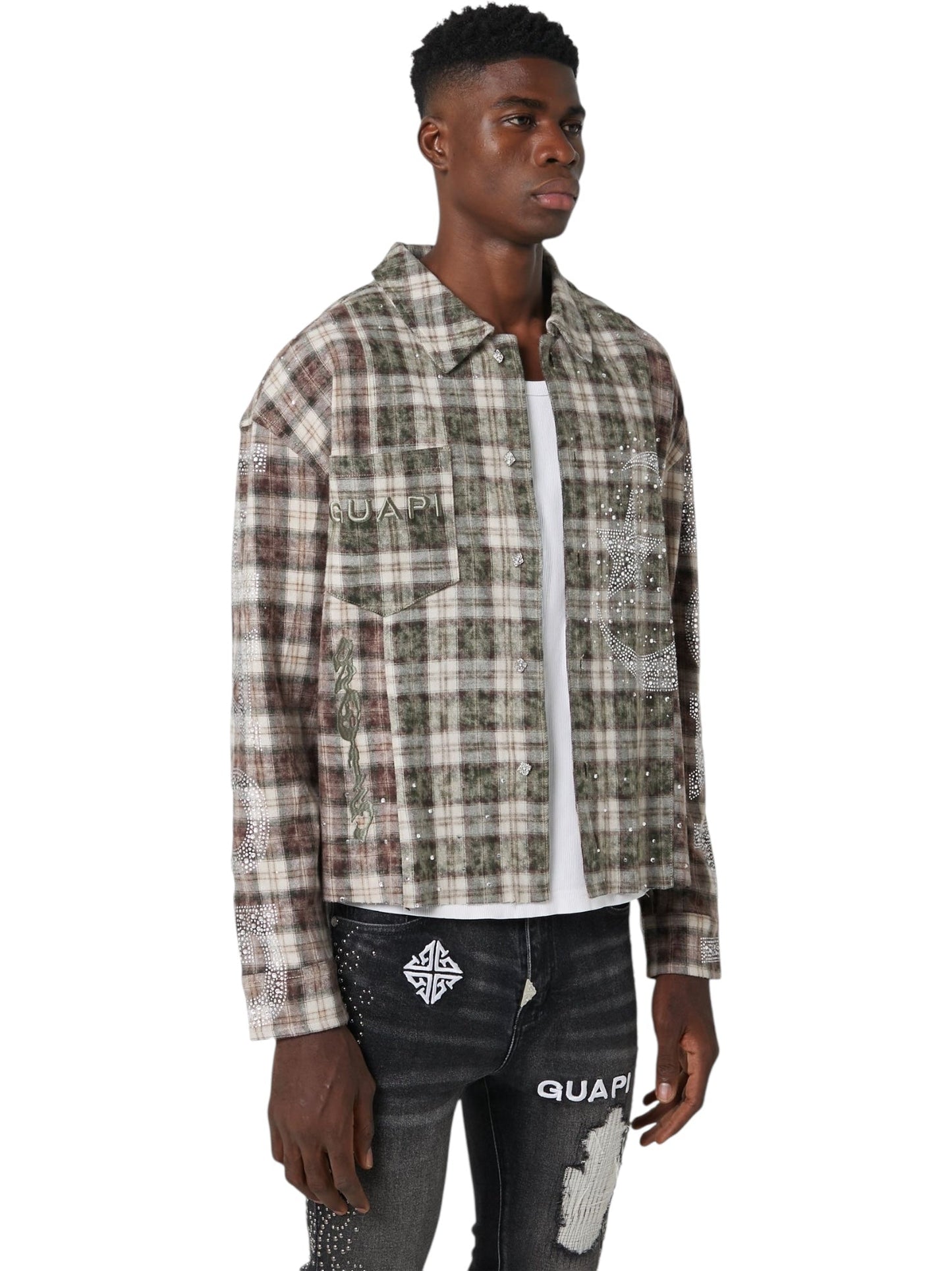 Guapi Mocha Crescent Flannel Green