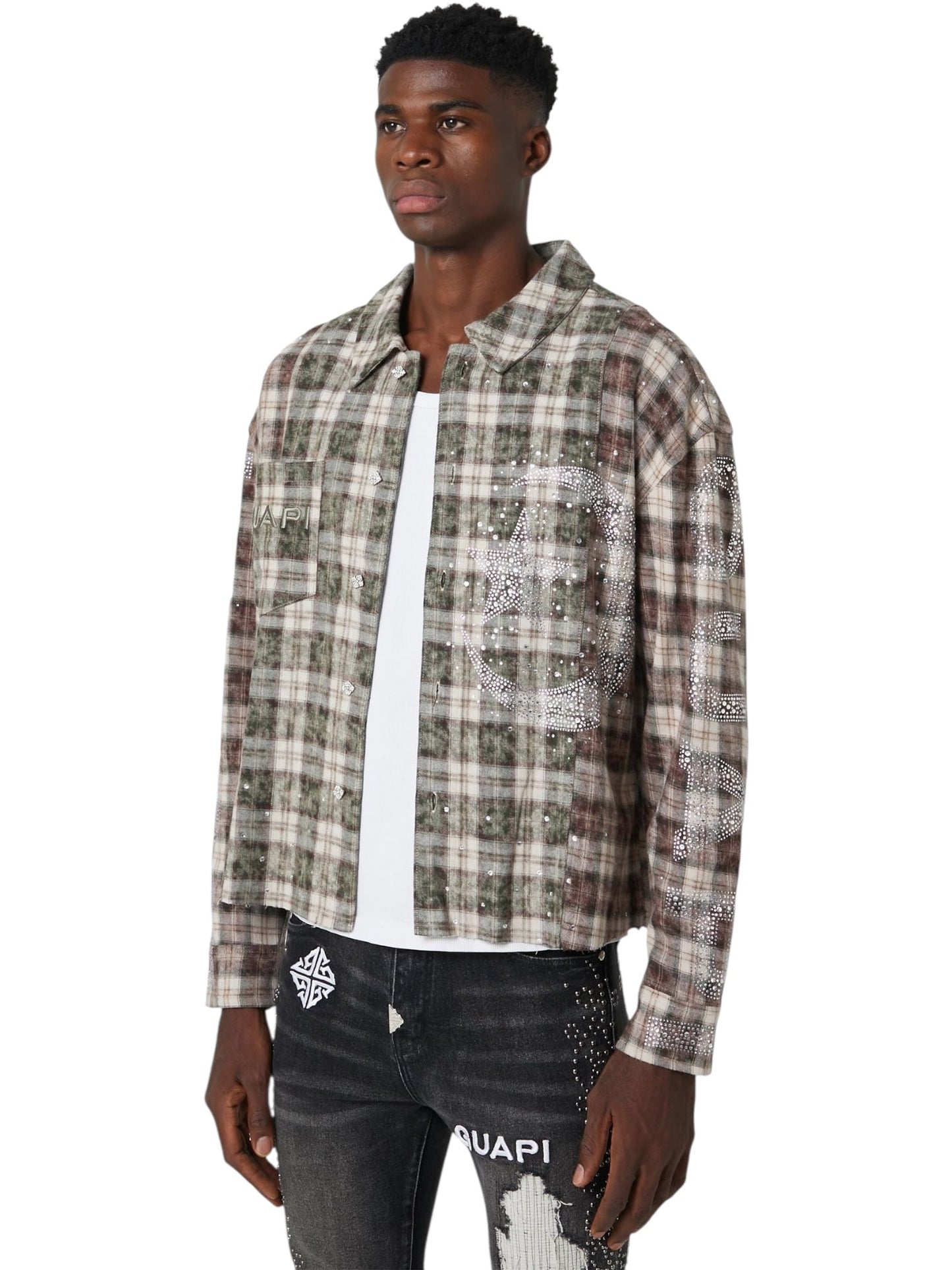 Guapi Mocha Crescent Flannel Green
