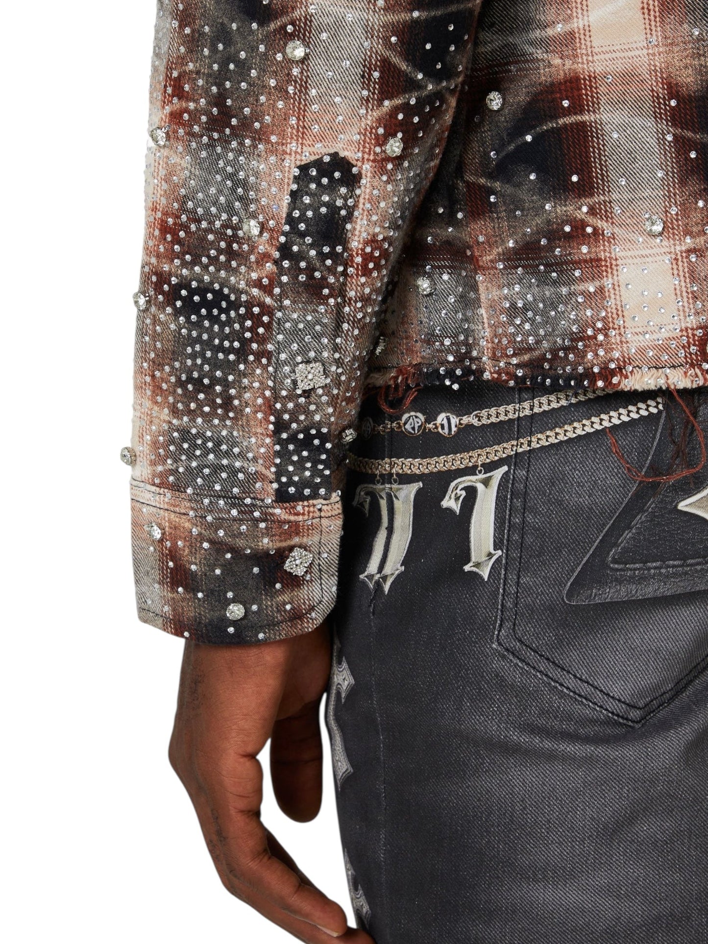 Guapi Mocha Rhinestone Flannel