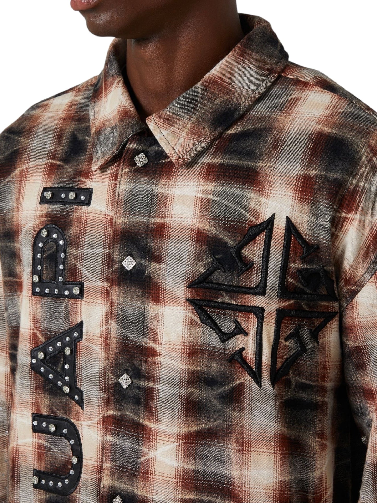 Guapi Mocha Rhinestone Flannel