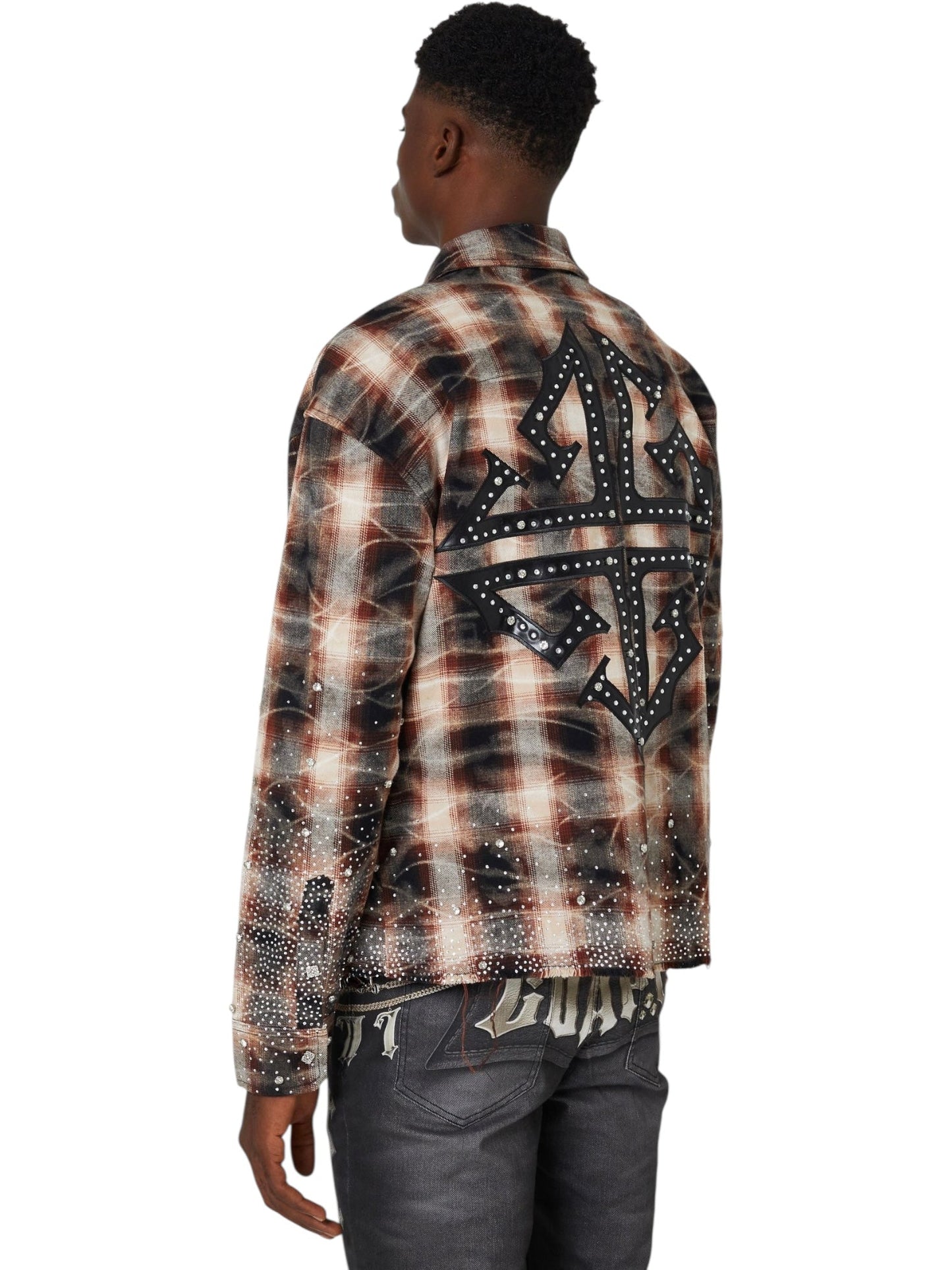 Guapi Mocha Rhinestone Flannel