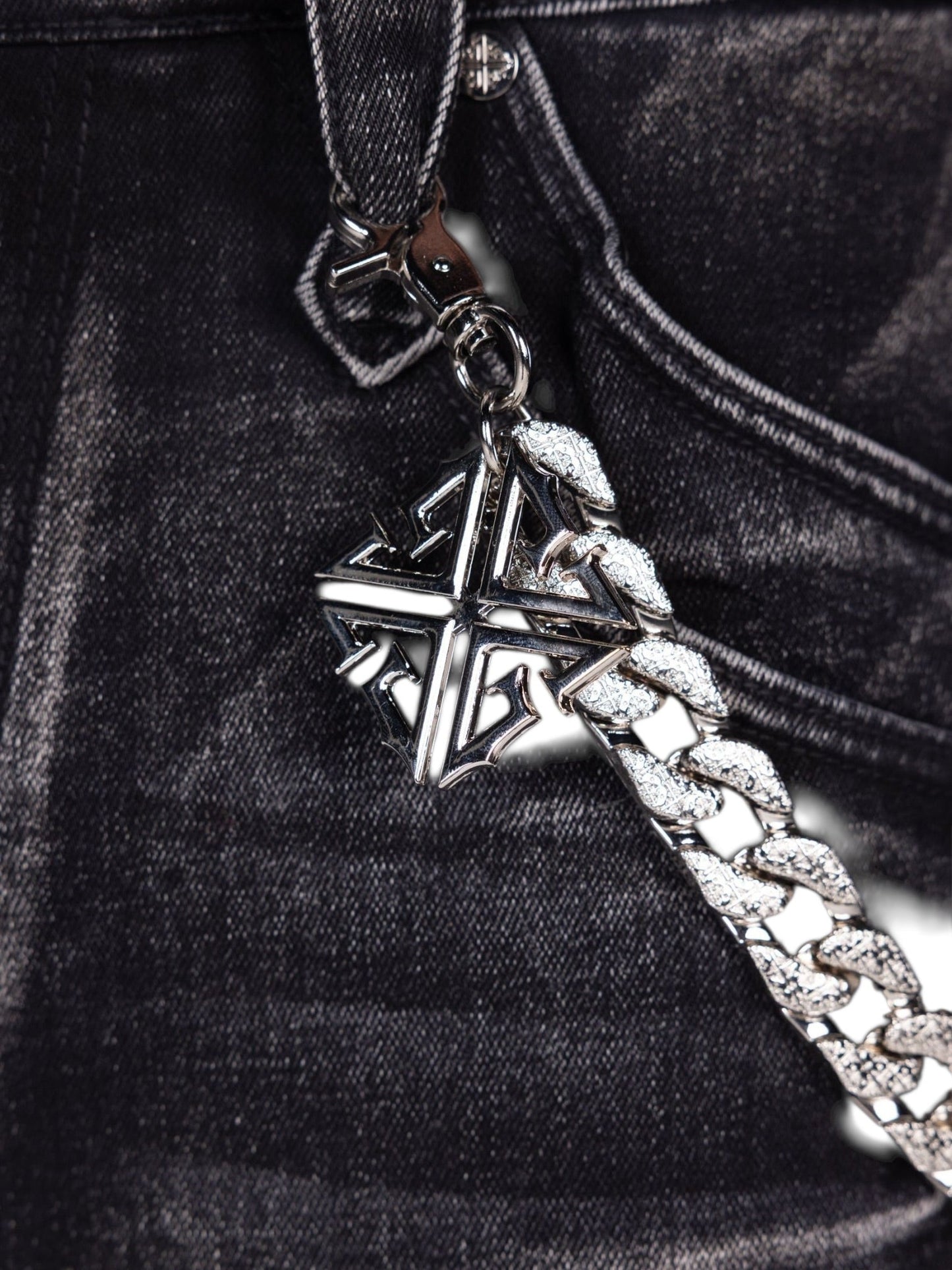 Guapi Obsidian Black Faded Cross Denim Shorts