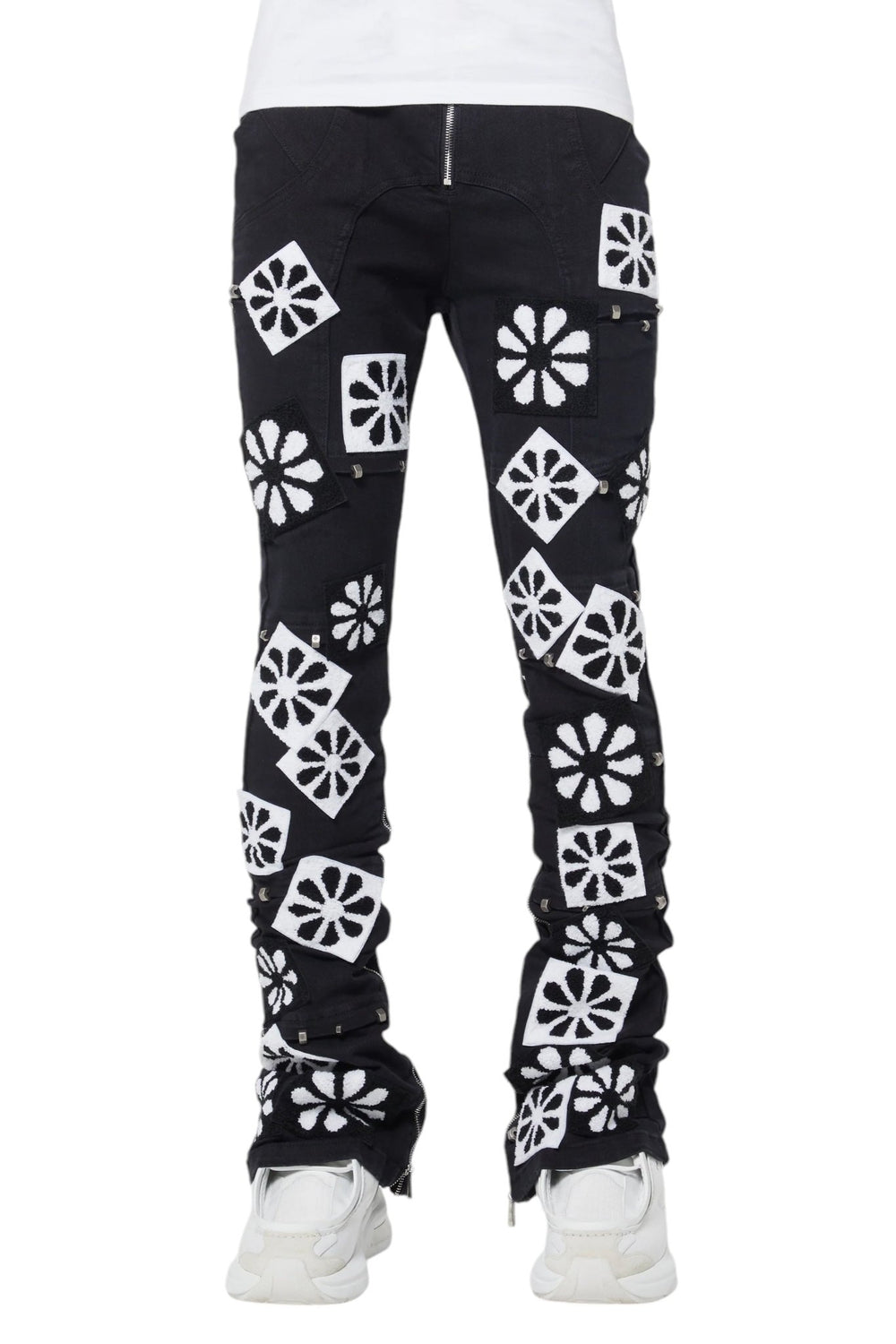 Guapi Obsidian Black Flowers Denim