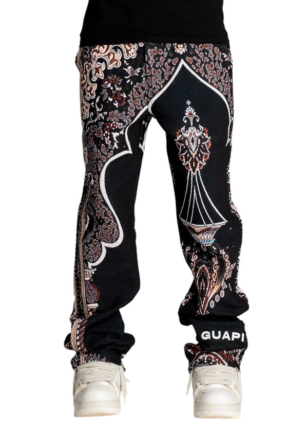 Guapi Obsidian Black Persian Tapestry Pants