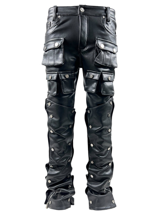 Guapi obsidian black premium leather pants