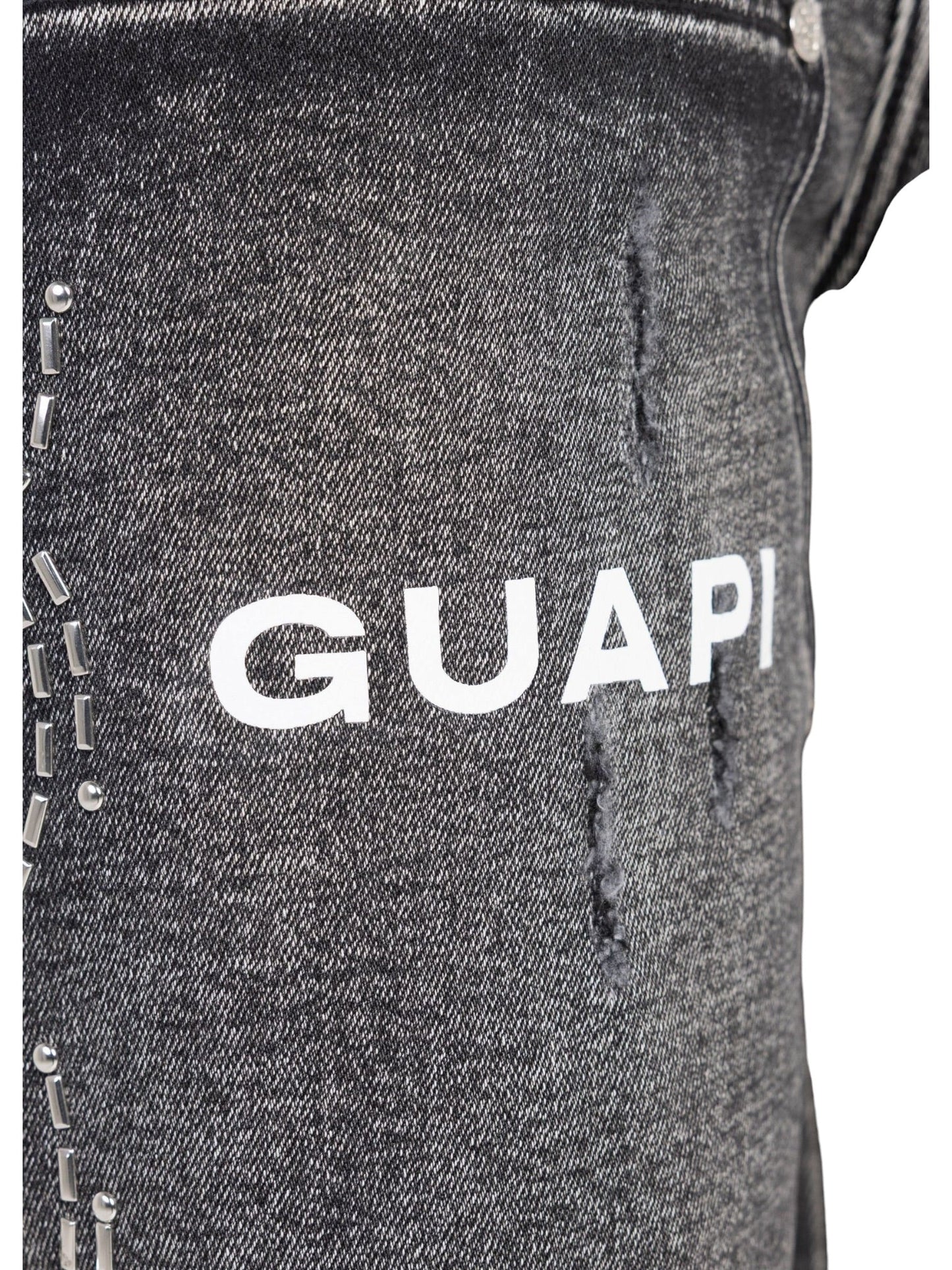 Guapi Obsidian Black Spider Denim Shorts