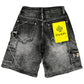 Guapi Obsidian Black Spider Denim Shorts