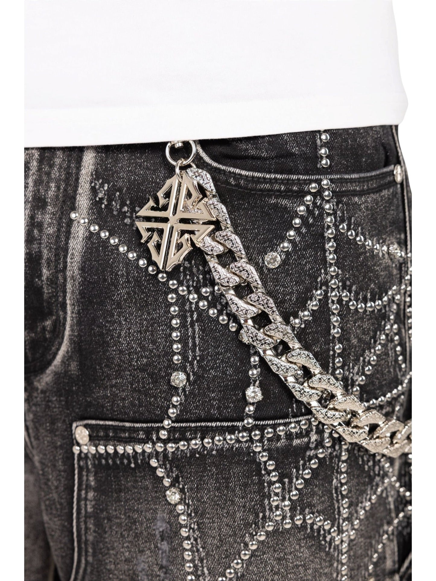 Guapi Obsidian Black Spider Denim Shorts