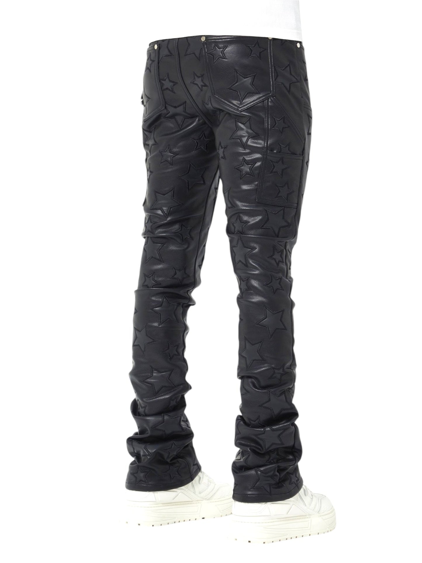 Guapi Obsidian Black Stars Leather Pant