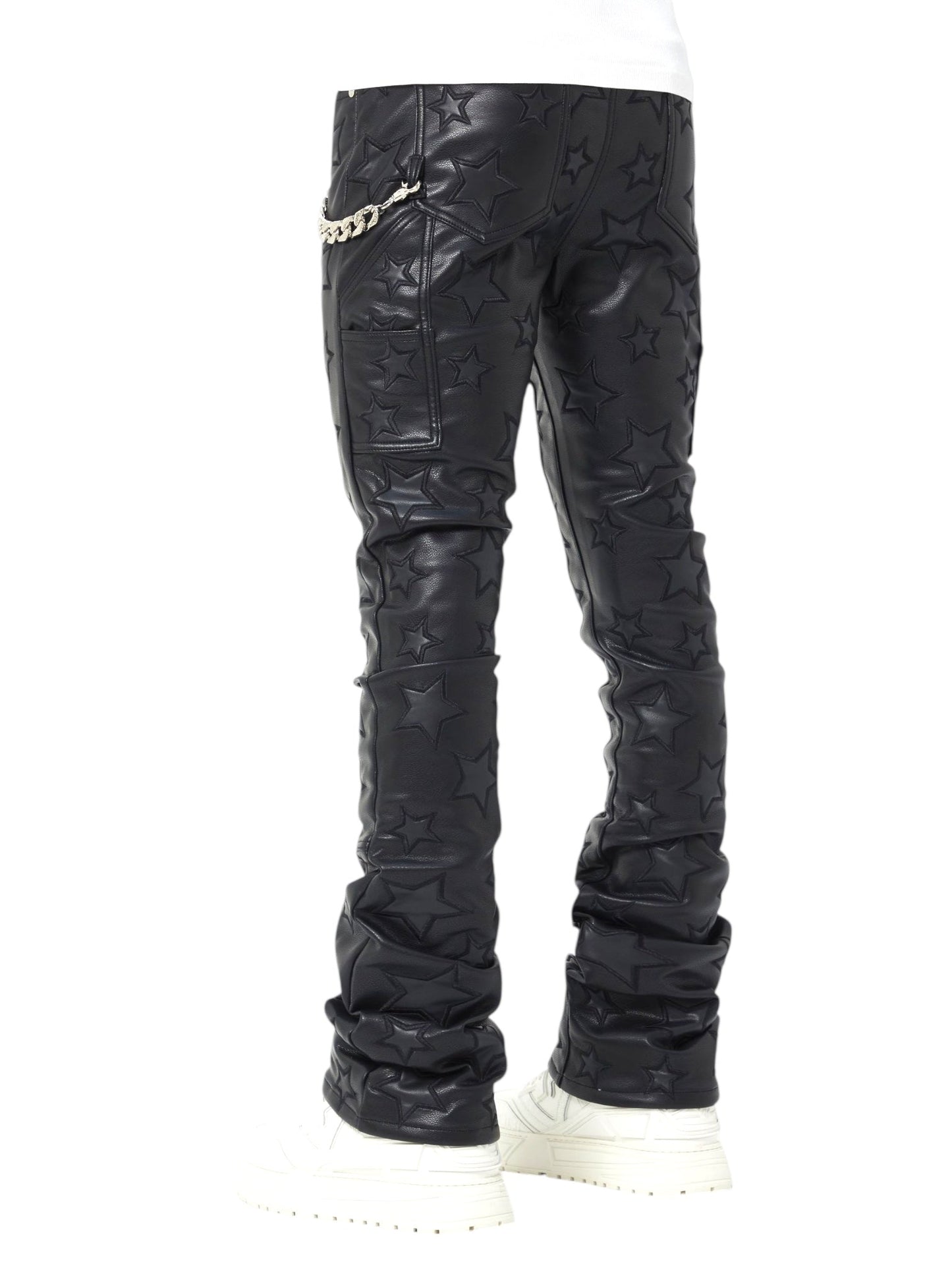 Guapi Obsidian Black Stars Leather Pant