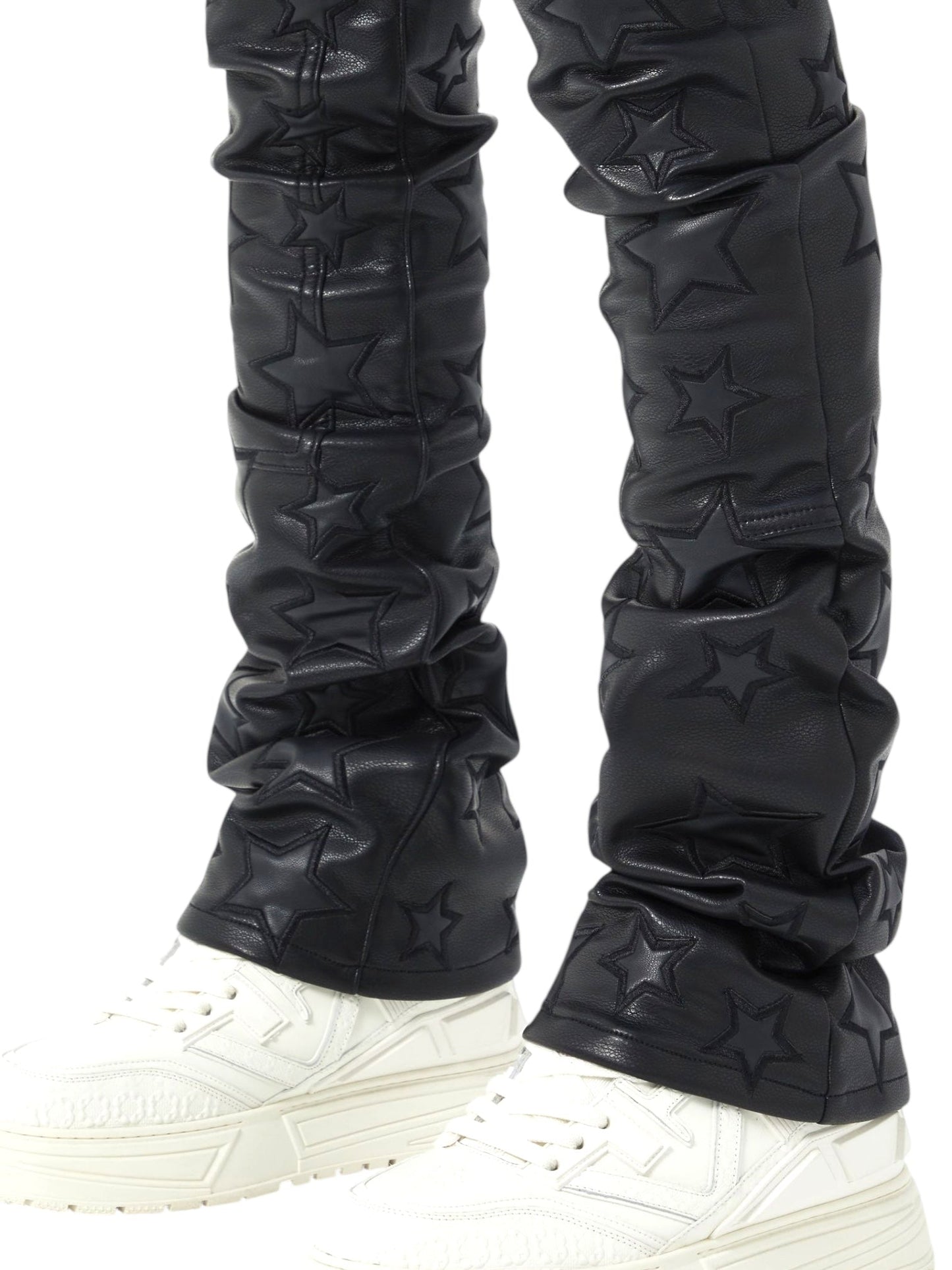 Guapi Obsidian Black Stars Leather Pant