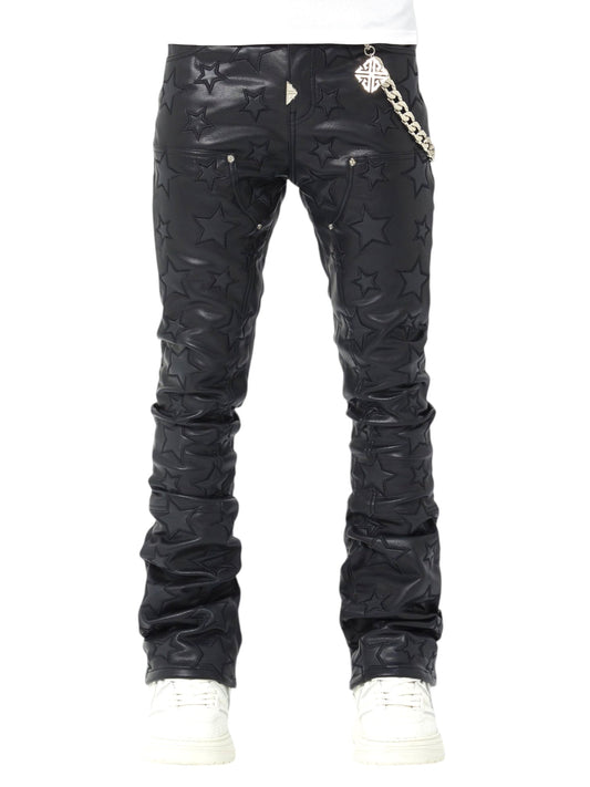Guapi Obsidian Black Stars Leather Pant