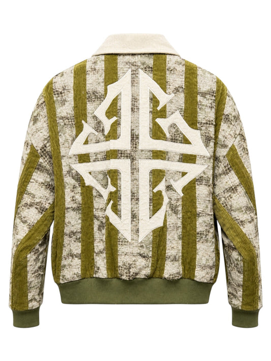 Probus Guapi Olive Green Destroyed Plaid Bomber Guapi Olive Green Destroyed Plaid Bomber GREEN