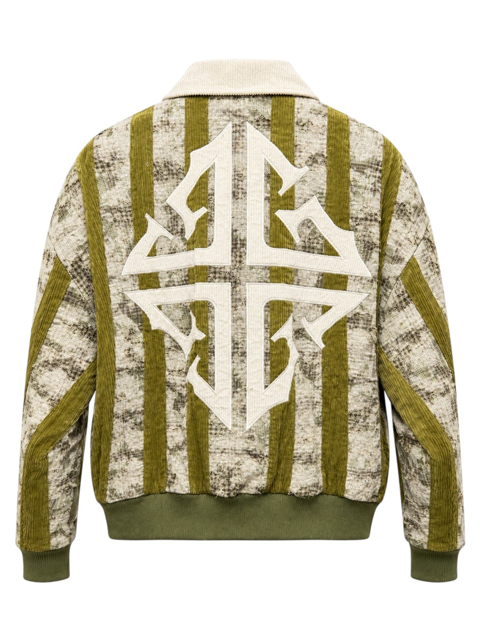 Guapi Olive Green Destroyed Plaid Bomber Jacket – Probus